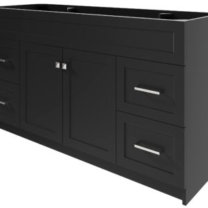 ARIEL Hamlet 60 in. Single Sink Base Cabinet in Black