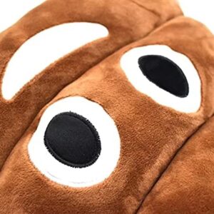 HongMall Cute Plush Poop Pillow Cushion Toy Throw Pillows Gift for Friends, Kids and Dogs, 13.8x13.8 Inch (Brown)