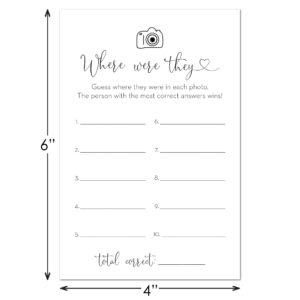 InvitationHouse Where Were They Bridal Shower Game - 48 Cards (Minimalist)