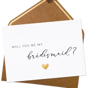 Joli Coon Will you be my bridesmaid card with luxury envelope and wax seal - Bridesmaid proposal cards