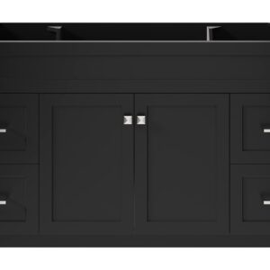 ARIEL Hamlet 60 in. Single Sink Base Cabinet in Black