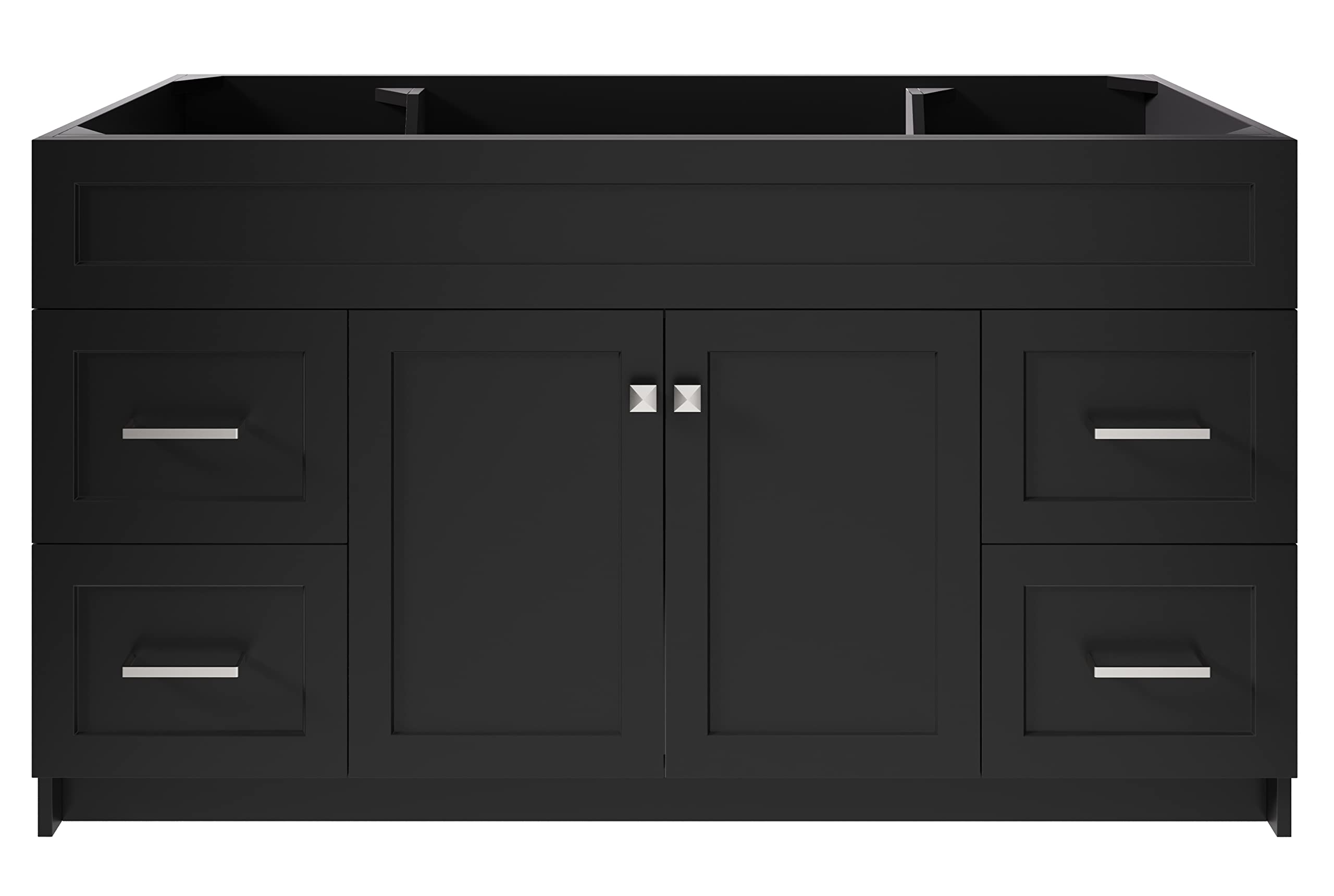 ARIEL Hamlet 60 in. Single Sink Base Cabinet in Black