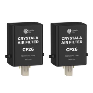 crystala filters replacement for sub-zero refrigerator air purification cartridge 7042798, 7007076, 7007067 air filter (pack of 2)