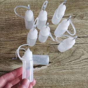 12 Pcs 10ml (0.3 oz) Squeezable Plastic Tip Applicator Bottle Dropper Bottles with Tip Caps Glue Bottle Applicator