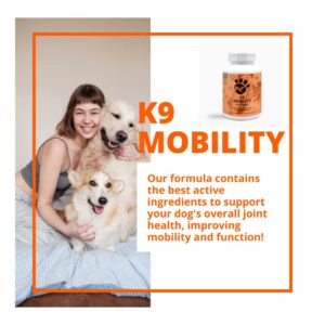 K9 Mobility – Dog Hip & Joint Supplement for Developing Strength, Function, & Relief – x60 Bacon Flavor Chew Tablets