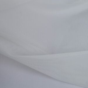 Superfine 4-Way Stretch Net Fabric Nylon Spandex Power Mesh, Pre-Cut 5 Yards Long 60" Wide, Lightweight Sheer (Off White)