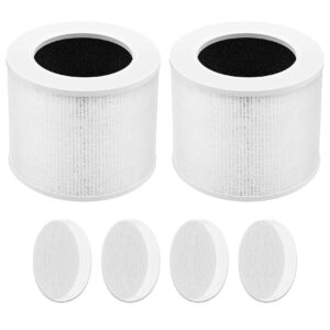 air purifier replacement filter core mini-rf compatible with levoit air purifier core mini (2 filters+4 aroma pads)