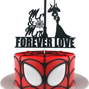 Funny Wedding Cake Topper,Bride and Groom Silhouette Wedding Cake Topper,Couple Cake Topper,Kissing Cake Topper,Super Hero Theme Wedding Cake Topper