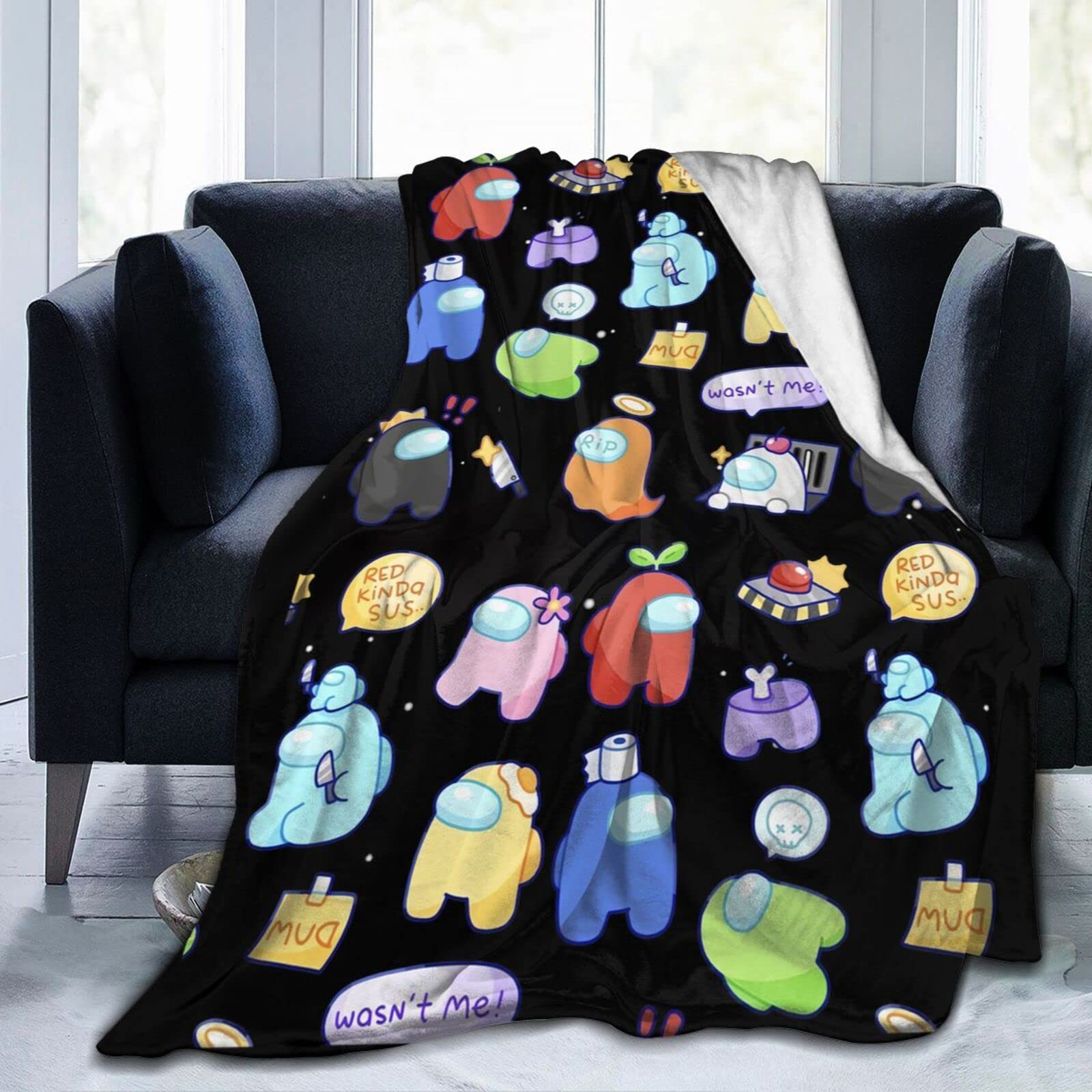 Xjrys Us Game Fans Boys Blanket Ultra-Soft Flannel Throw Blanket for Kids Adults for Couch Bed Car Sofa All Season 50*40inch