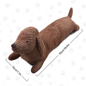 Fanunny 36 Inch Dachshund Dog Stuffed Animal Plush, Long Weiner Dog Body Pillow, Cute Funny Large Dachshund Toys Plushies Decor Ideal Gift for Kids