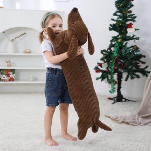 Fanunny 36 Inch Dachshund Dog Stuffed Animal Plush, Long Weiner Dog Body Pillow, Cute Funny Large Dachshund Toys Plushies Decor Ideal Gift for Kids