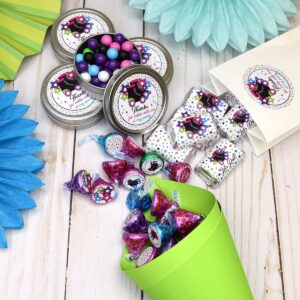 Let's Roll Star Roller Skating Birthday Party Sticker Bundle Kit - 429 Pieces!!! Includes 60 2" Circle Stickers for Favors & Bags, 45 Mini Candy Wrappers, & 324 Round Kiss Stickers by Amanda Creation