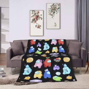 Xjrys Us Game Fans Boys Blanket Ultra-Soft Flannel Throw Blanket for Kids Adults for Couch Bed Car Sofa All Season 50*40inch