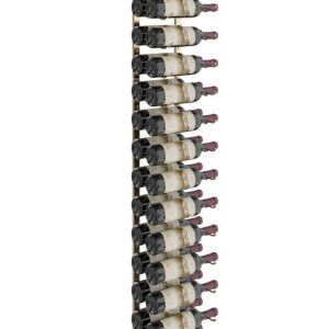 W Series Luxe Wine Rack 6 - Double Depth, Metal Wall Mounted Wine Rack - Modern, Easy Access Wine Storage - Space Saving Wine Rack with Storage Capacity (36 Bottles, Golden Bronze)