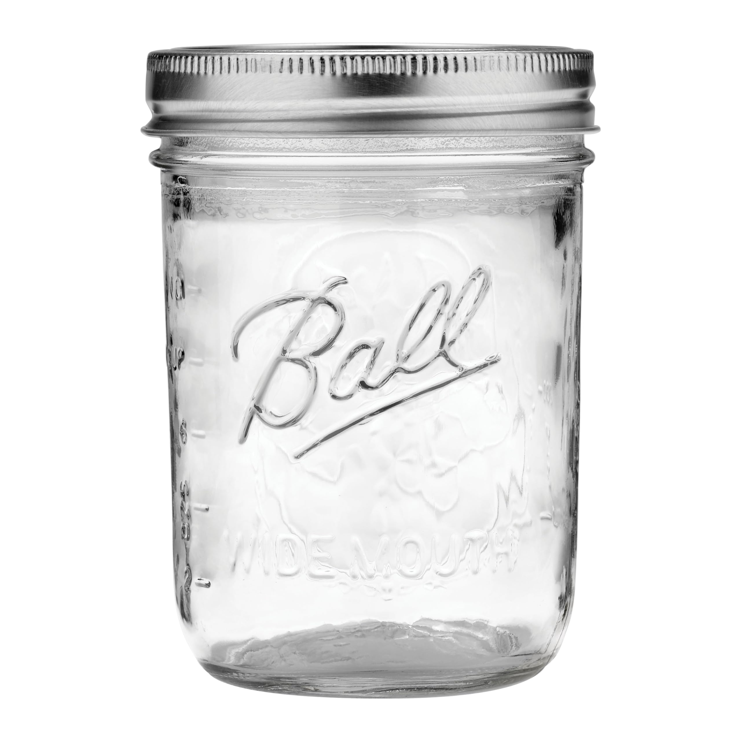 Ball 8 Glass Clear Jars | 16 oz. | Jars with Lids & Bands | Pint