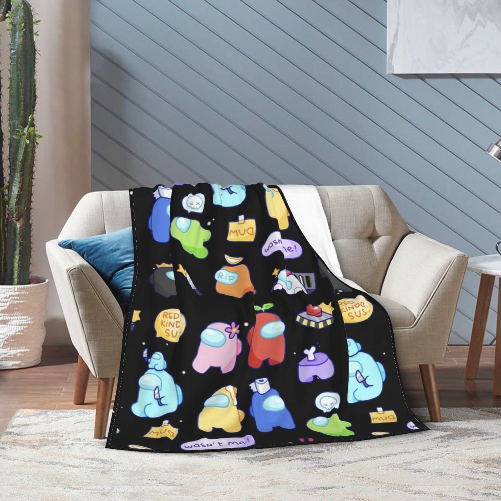 Xjrys Us Game Fans Boys Blanket Ultra-Soft Flannel Throw Blanket for Kids Adults for Couch Bed Car Sofa All Season 50*40inch