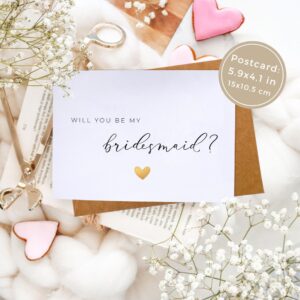 Joli Coon Will you be my bridesmaid card with luxury envelope and wax seal - Bridesmaid proposal cards