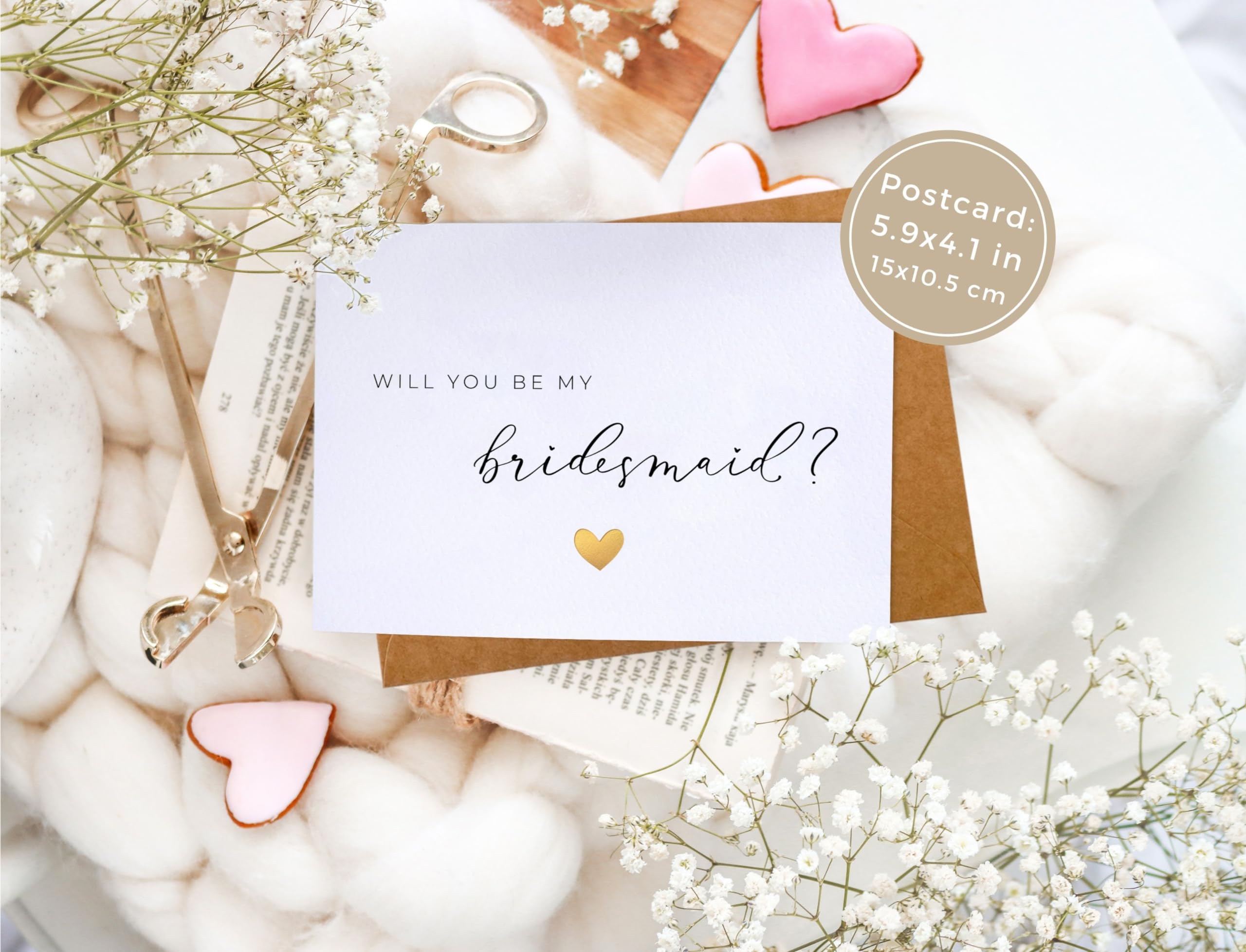 Joli Coon Will you be my bridesmaid card with luxury envelope and wax seal - Bridesmaid proposal cards