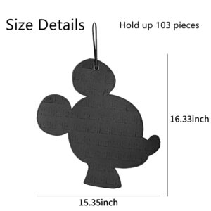 JOYMOMO Hanging Brooch Pin Organizer Enamel Pin Display Cute Cartoon Shape Brooch Pin Display Storage Holder for Brooch Pin(Without Accessories) (black-mouse)