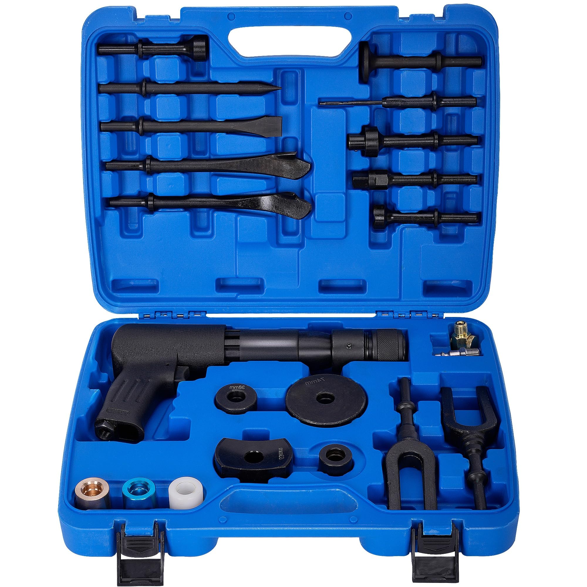 MYOYAY Air Hammer with 19-Piece Tool plus Set, Multi-functional Pneumatic Hammer, Air Hammer Piece Chisel Set Heavy Duty