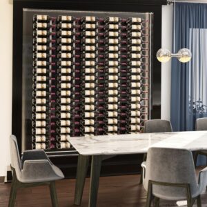 W Series Luxe Wine Rack 6 - Double Depth, Metal Wall Mounted Wine Rack - Modern, Easy Access Wine Storage - Space Saving Wine Rack with Storage Capacity (36 Bottles, Golden Bronze)