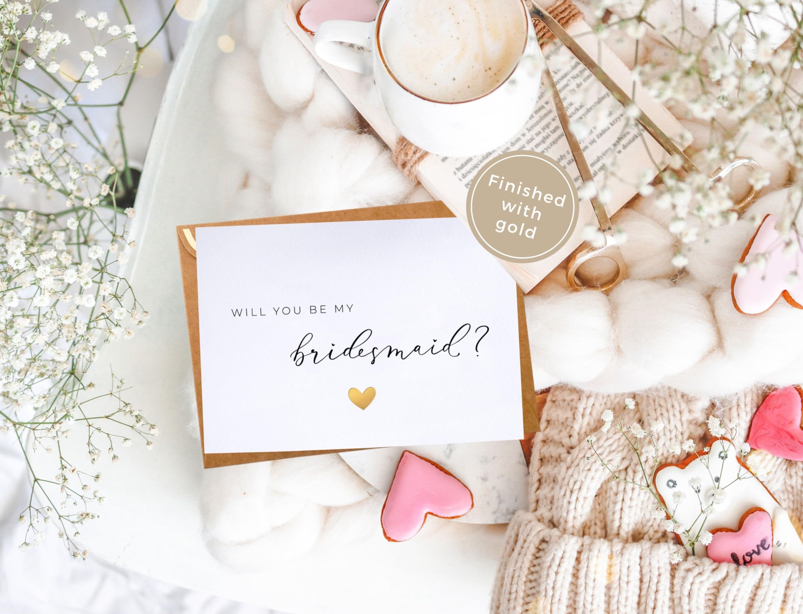 Joli Coon Will you be my bridesmaid card with luxury envelope and wax seal - Bridesmaid proposal cards