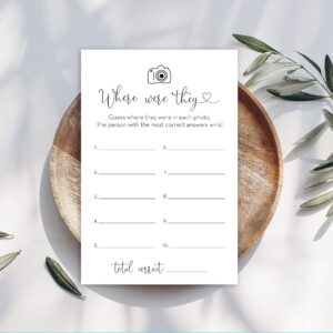 InvitationHouse Where Were They Bridal Shower Game - 48 Cards (Minimalist)