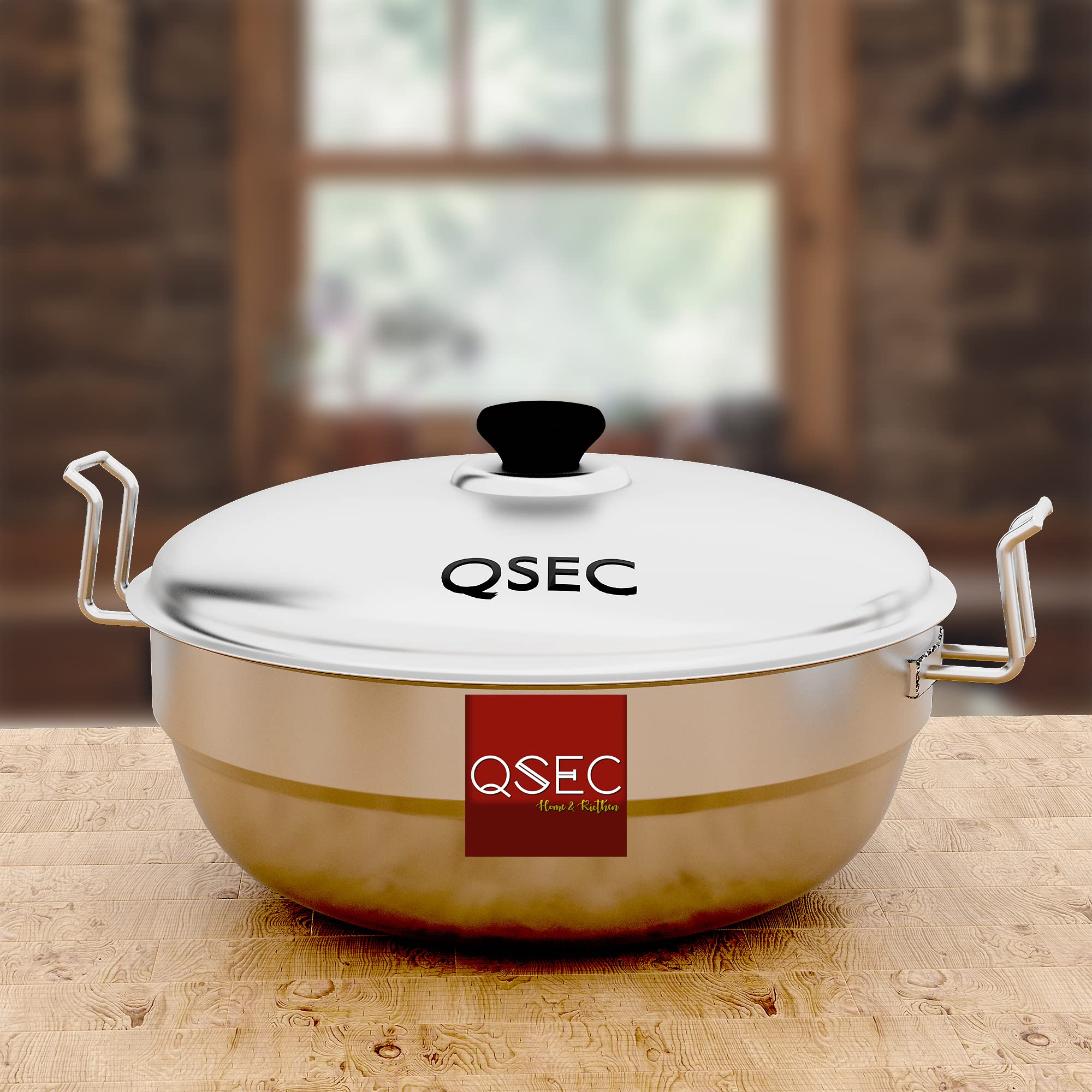 QSEC Triply bottom Idli maker Stainless Steel 4-in-1 Induction base Multi utility Kadai Idli Cooker All-in-One Big Size dhokla Cooker | 6 Plate 2 Idli | 1 mini idli 2 Dhokla 1 Patra Momo Steamer