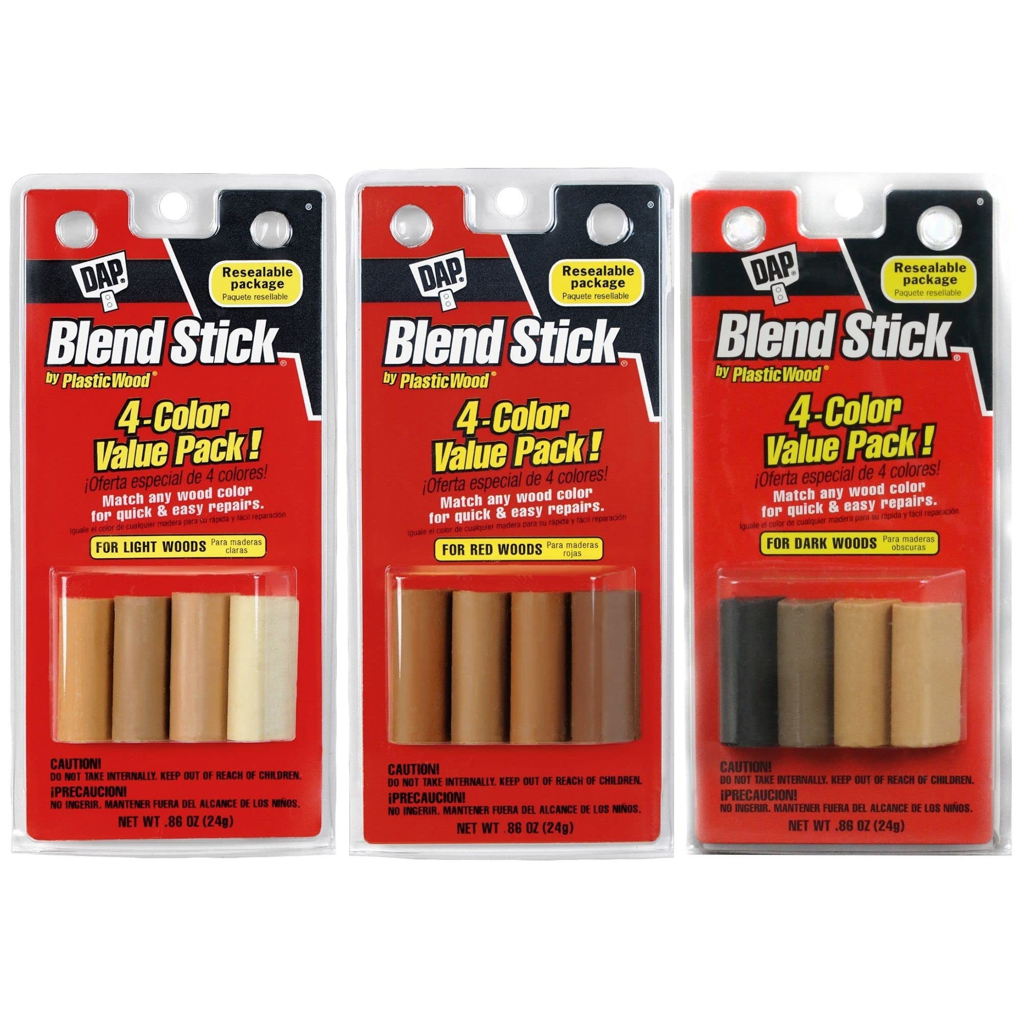 DAP Blend Sticks by Plastic Wood: 0.86 oz (Light Browns)