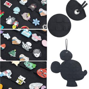 JOYMOMO Hanging Brooch Pin Organizer Enamel Pin Display Cute Cartoon Shape Brooch Pin Display Storage Holder for Brooch Pin(Without Accessories) (black-mouse)