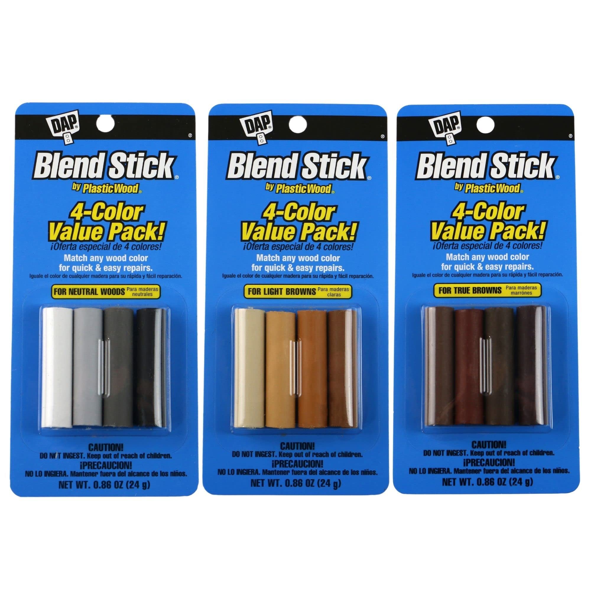 DAP Blend Sticks by Plastic Wood: 0.86 oz (Light Browns)