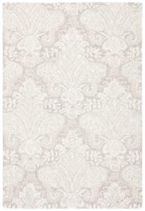 safavieh micro-loop collection accent rug - 2' x 3', beige, handmade wool, ideal for high traffic areas in entryway, living room, bedroom (mlp539b)