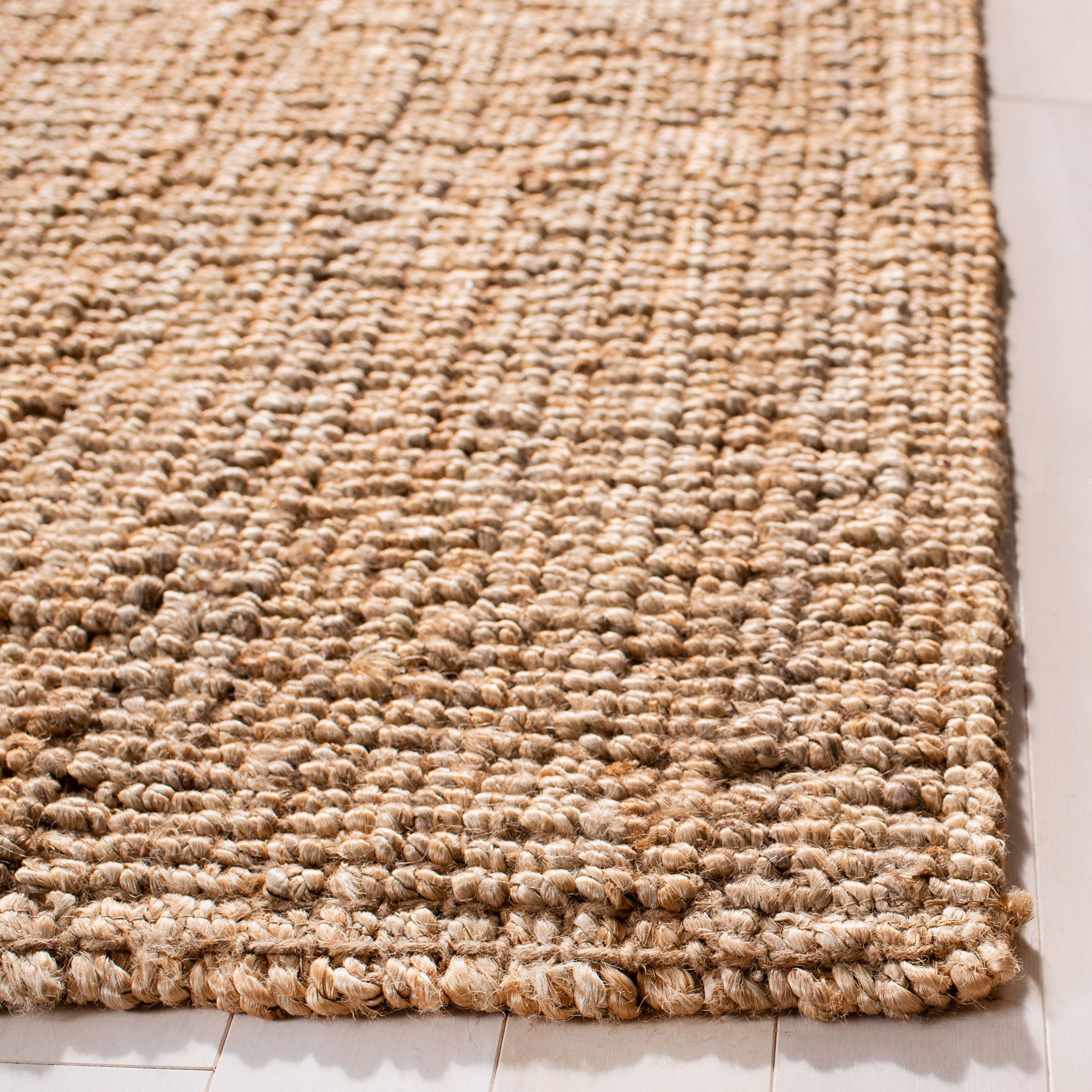 SAFAVIEH Natural Fiber Collection 10' x 14' Beige NFB119B Handmade Farmhouse Premium Jute Living Room Dining Bedroom Area Rug