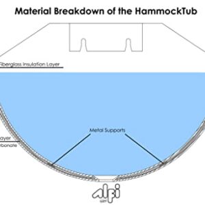 ALFI brand HammockTub1-WM White Matte 79" Acrylic Suspended Wall Mounted Hammock Bathtub