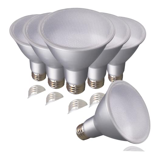 SATCO S29431 12.5 Watt 120 Volt PAR30LN Reflector LED Bulb 3000K; 40 deg. Beam Angle; E26 Medium Base (6 LED Light Bulbs)