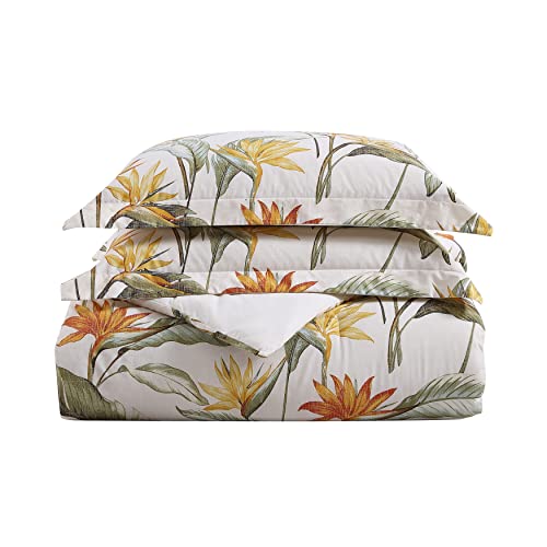 Tommy Bahama - King Duvet Cover Set, Cotton Bedding with Matching Shams & Button Closure, All Season Home Decor (Birds of Paradise Beige, King)