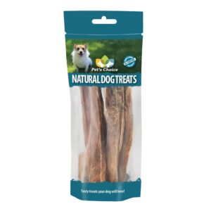 pet's choice naturals premium bully sticks, 12", 6pk, brown,cw12-pz6