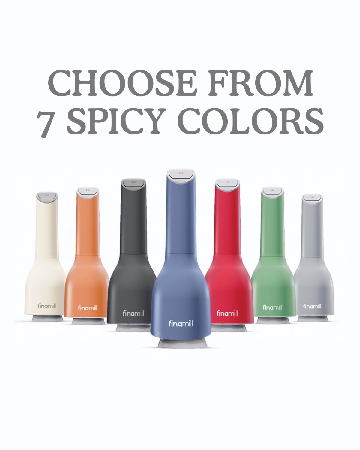 FinaMill's Award-Winning Battery Operated Salt and Pepper Grinder Set - Adjustable Coarseness, Ceramic Grinding Elements, LED Light, Perfect for Home Cooking & Gifting - 2 Quick-Change ProPlus Pods