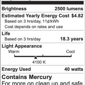 LEDVANCE F40CWX / F40T12/CW Supreme (10 Pack) 40 Watt T12 Fluorescent Tube Light Bulb 4100K - 40W Replaces F40T12/CW F40T12 F40XL/SP41 F40/SPX41 F40/SP41/ECO F40SP4