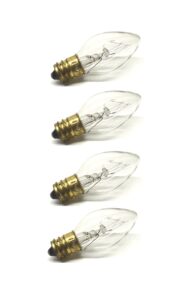 ui pro tools clear night light bulb replacement bulbs 5w 120v - 4 ct