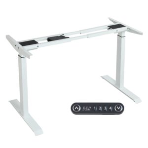 radlove dual motor height adjustable standing desk frame, adjustable desk legs for 48'' to 70'' desk tops, home office sit stand desk base, heavy duty 265 lb load capacity for home office