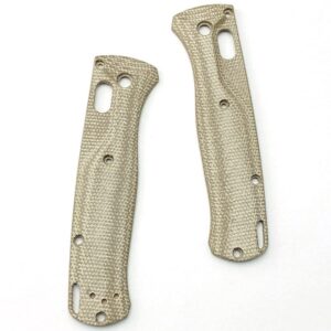 1pair brushed custom knife handle micarta scales patches fits for benchmade bugout 535 (micarta a)