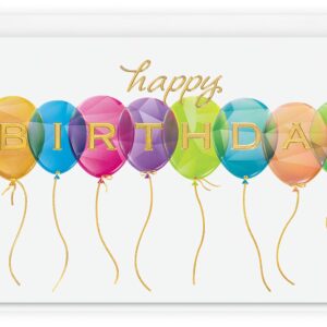 The Gallery Collection, 1 Count Card Pack, Birthday Card with Foil Lined Envelope (Prismatic Birthday Balloons)