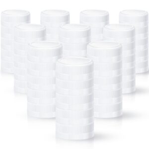 50 pcs plastic bottle caps 38 mm for empty juice bottles, tamper seal lids container lids bottle caps for crafts diy, 4, 8,12, 16, and 32 oz container (white,50 pieces)