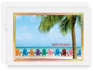 the gallery collection, 1 count card pack, birthday card with pearl lined envelope (birthday bliss)