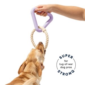 Wild One Small Triangle Tug Dog Toy for Small Breeds, Rope Toy, Durable Lilac