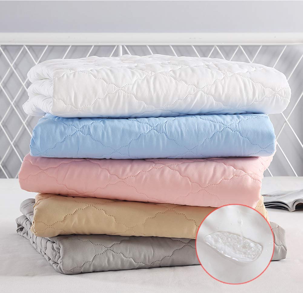 Ricka Waterproof Quilted Fitted Mattress Pad Fleece Mattress Cover Protector Mattress Topper Stretches up to 12 Inches Deep Coffee 46"x78" Inch