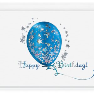 The Gallery Collection, 1 Count Card Pack, Birthday Card with Pearl Lined Envelope (Birthday Starburst)