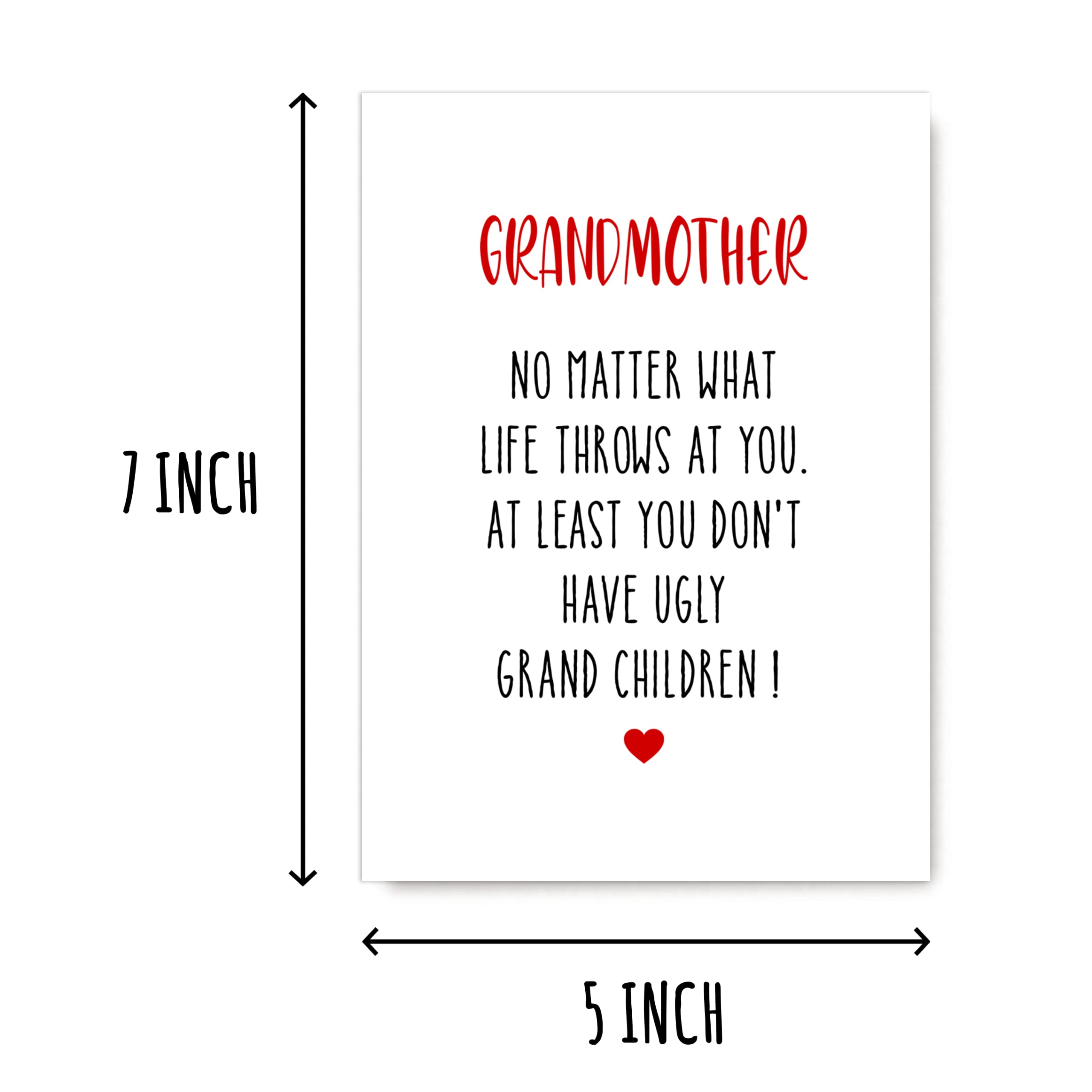 Decolove Grandmother Card - No Matter What Life Throws At You - Cheeky Birthday Card For Grandmother - Funny Greeting Card For Grandmother