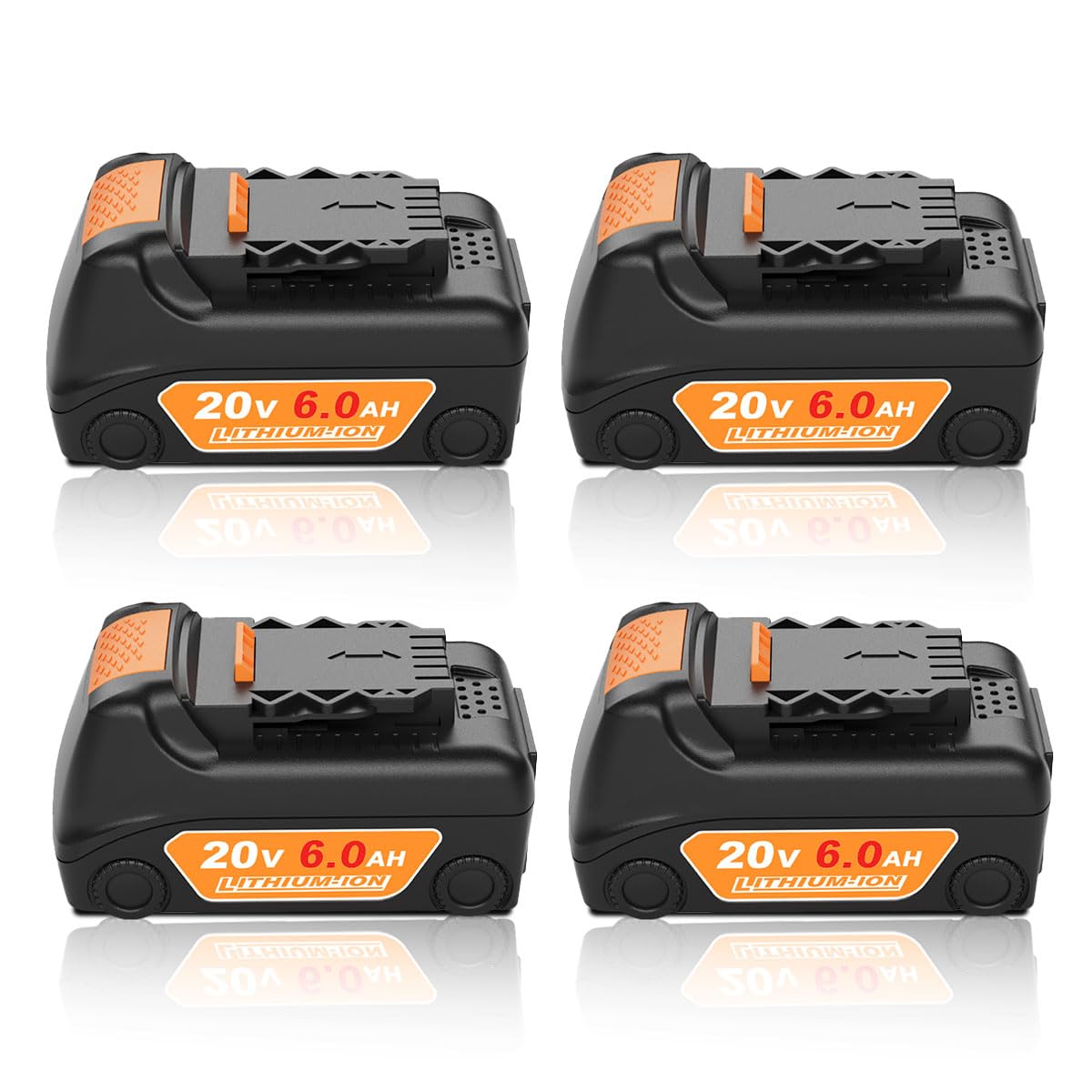 TeenPower 4Pack 20V 6.0Ah Battery Replacement for Dewalt 20v Max Battery